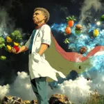 Женщина смотрит в открытый холодильник, задумываясь о том, как перестать заедать стресс.