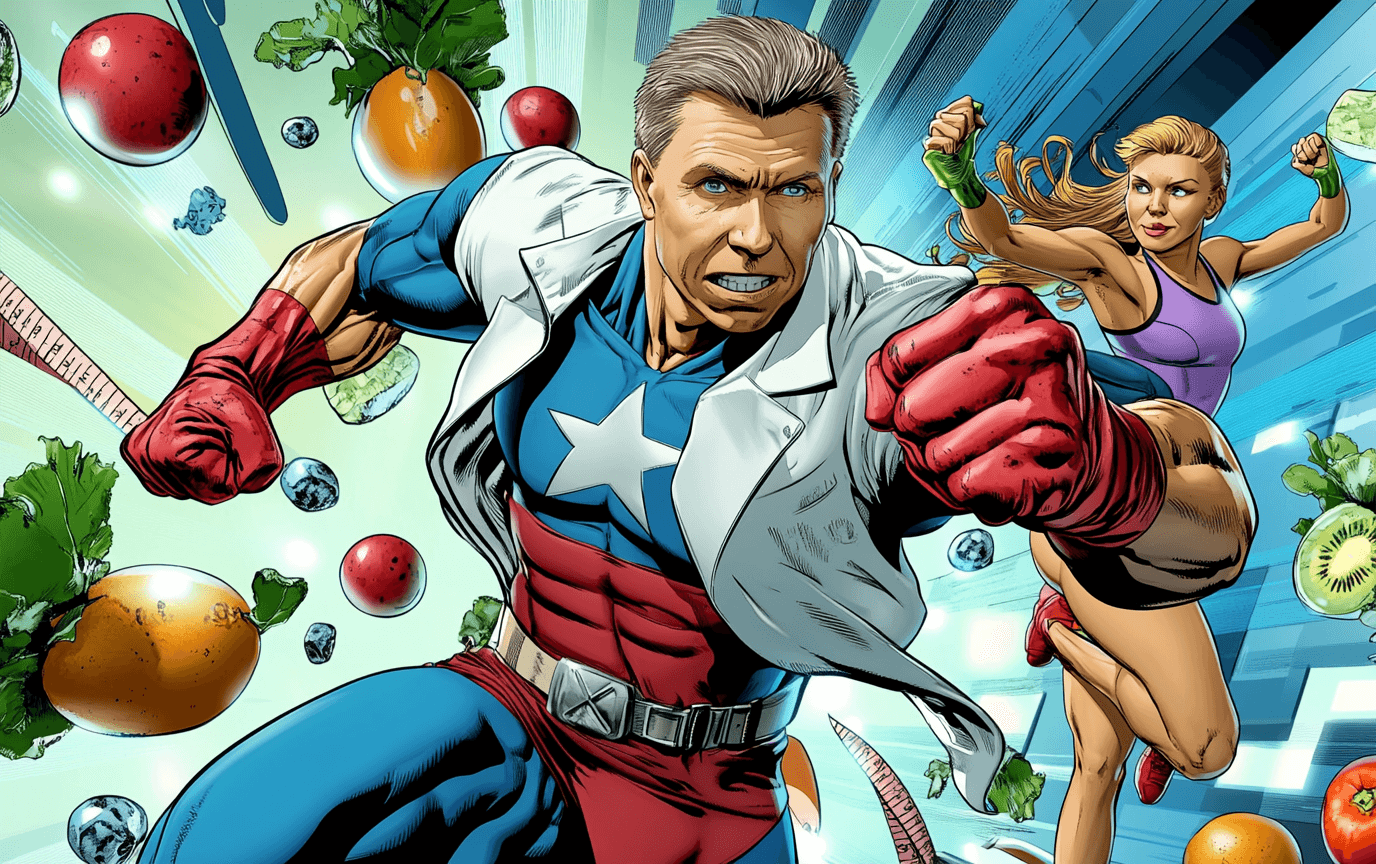 Женщина стоит у открытого холодильника в поисках сладкого, иллюстрируя борьбу с тягой к сладкому.