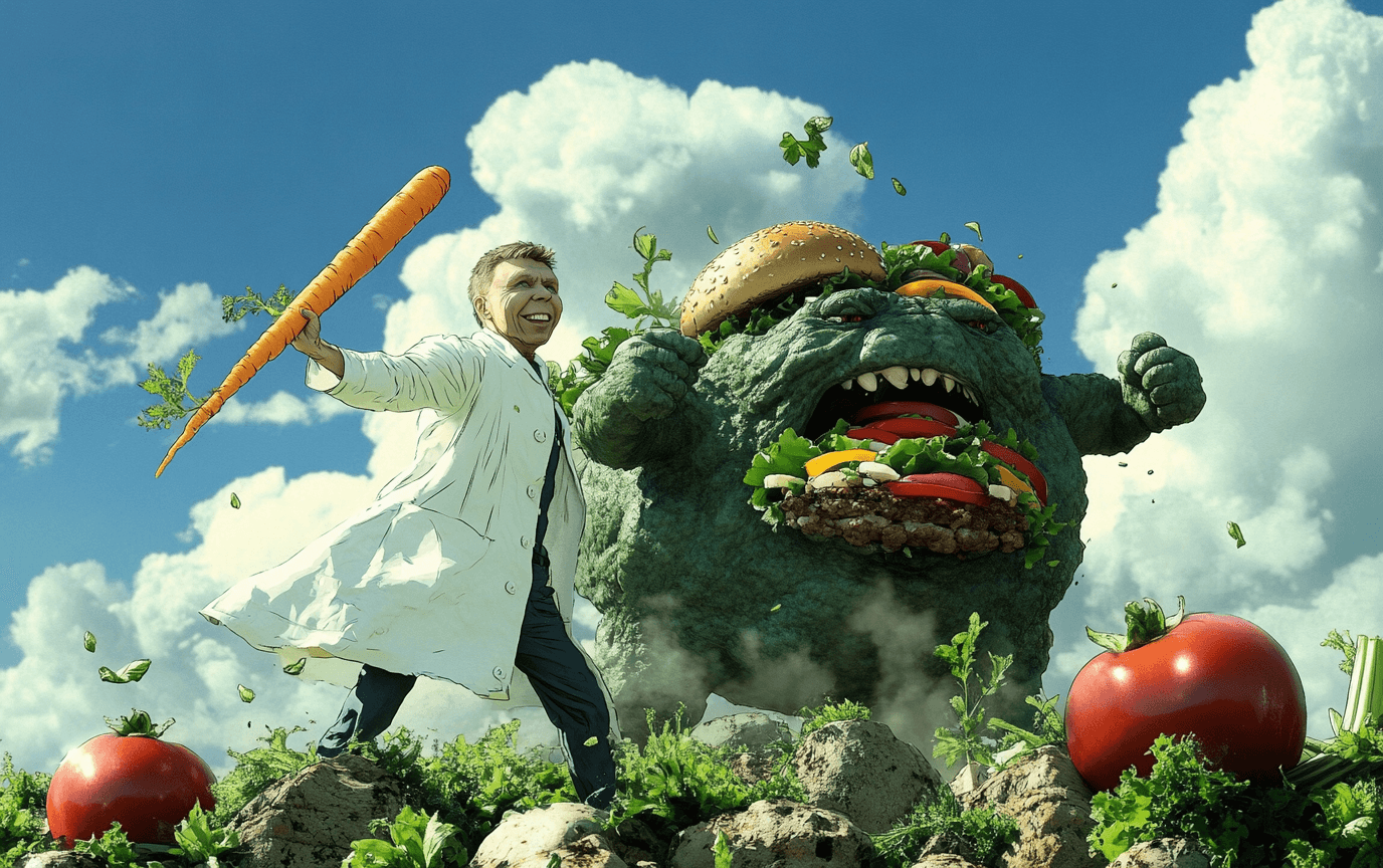 Женщина, испытывающая тревогу и переедание, открывает холодильник в поисках утешения.